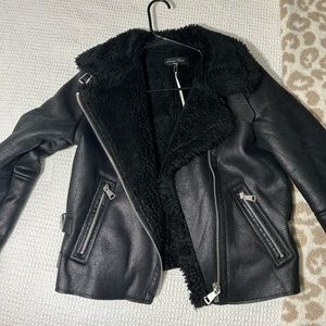 ‼️SOLD‼️ LoveTree Suede Sherpa Jacket